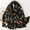 Atmungsaktiver Gartenblumen Viskose Weicher Schal Boho Chic Dickes Fransen Schal Damen Perfekt Für Reisen & Freizeit Muslimischer Hijab 180*90cm