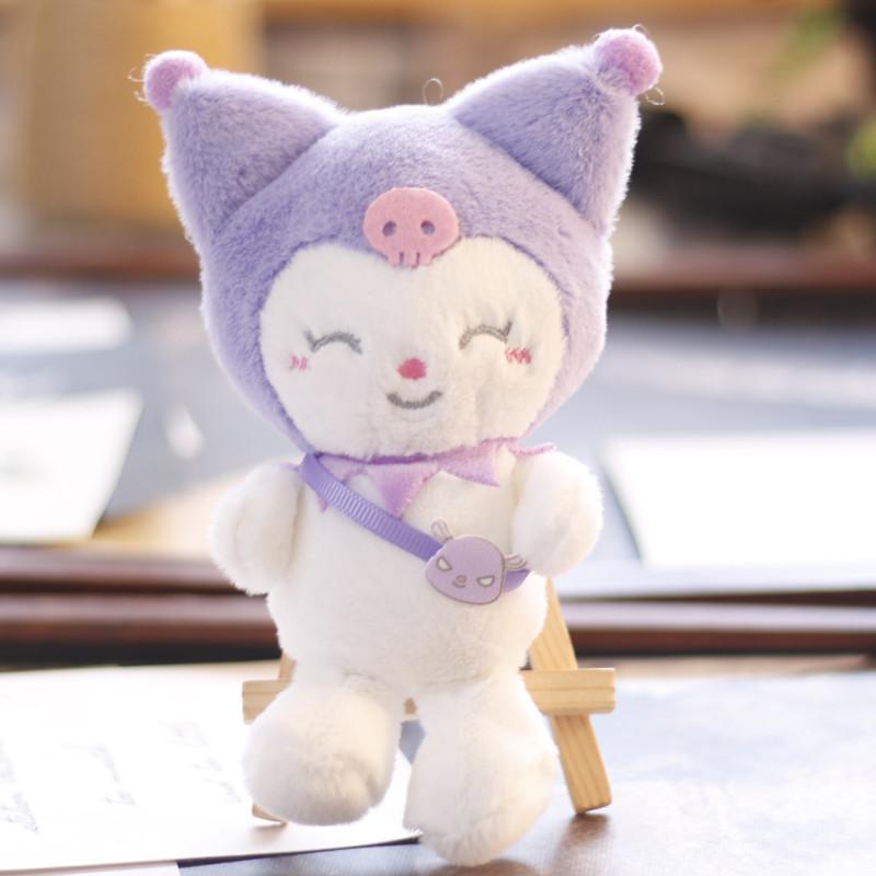 Cute Sanrio Characters Plushies Kuromi Cinnamoroll Melody Backpack Keychain