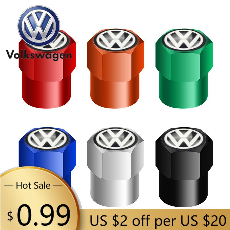 Für VOLKSWAGEN VW 4 Stück Auto-Emblem-Kappen-Aufkleber Für VW Volkswagen Golf Polo Passat Tiguan Touran Jetta Zubehör