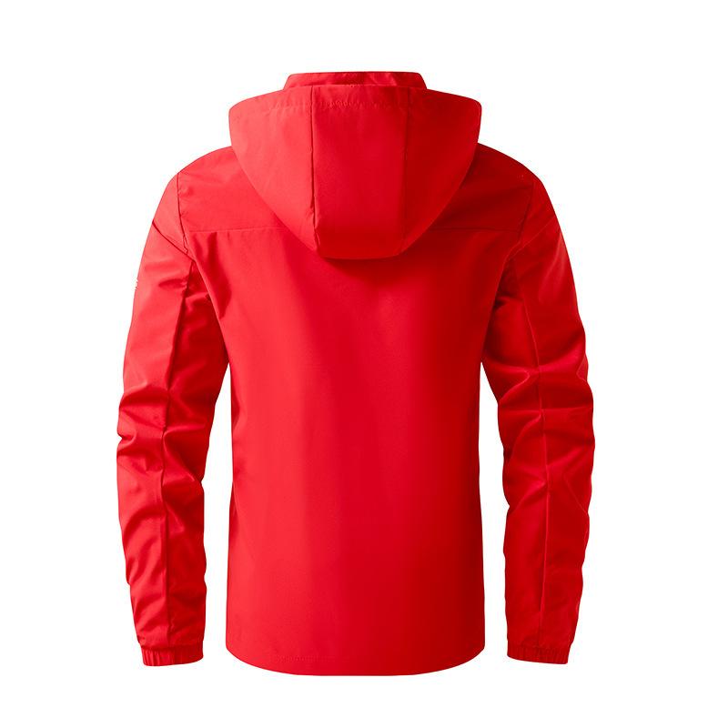 

Осенне-зимняя тонкая мужская куртка для альпинизма и других видов спорта на открытом воздухе с капюшоном и съемными деталями, водонепроницаемая и дышащая 8XL красный