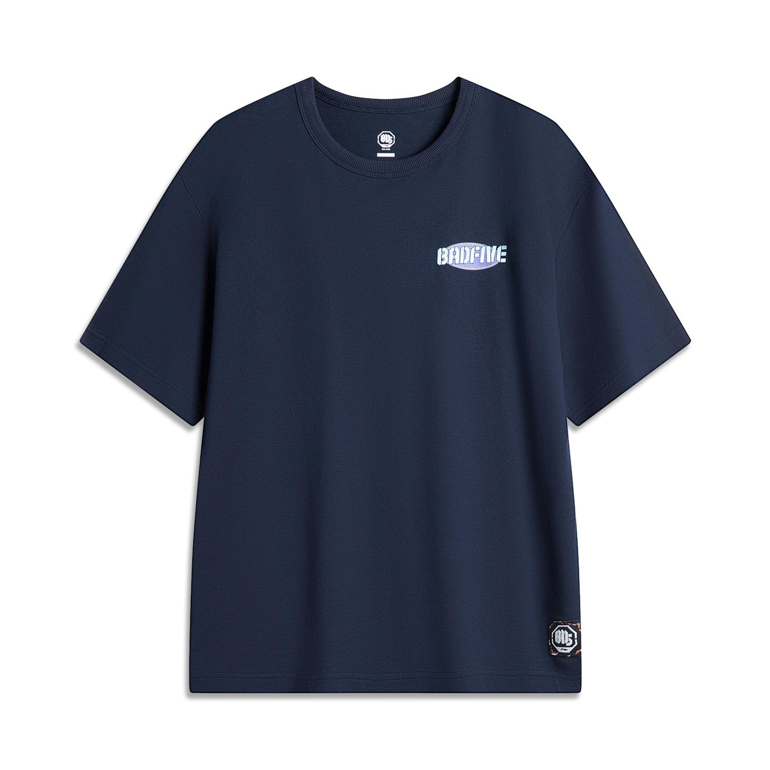 Li-Ning BadFive Hoops Graphic T-shirt Navy Men s AHSU149-6 L