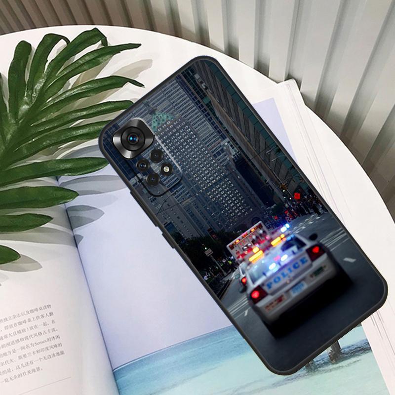 Police Car Funda For Xiaomi Redmi Note 14 13 10 11 12 15 Pro Plus Case For Redmi 15 13C 12C 10C 14C 15C