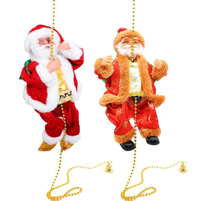 Unique Santa Claus Electric Climbing Doll With Cheerful Music For Holiday Decor