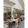 30% off Miss Biggie Fashion Plus Size Figure Flattering Slim-Fit Versatile Seam Exposed Long Sleeves T-shirt Short Top