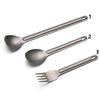 High Quality EDC Camping Tool Portable Cutlery Fork Long Handle Spoon Outdoor Picnic Accessories Titanium Cookware