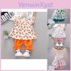 Adorable Summer Two Piece Set For Baby Girls Aged 1 To 4 With Cute Animal Prints