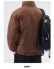Vielseitige Herren Winter Stehkragen Baumwolljacke – Locker, Trendy, Einfarbig, Verdickt für Wärme