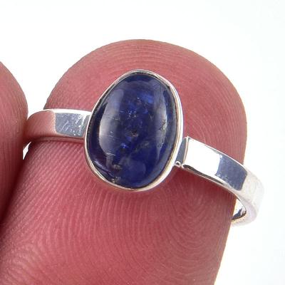 Natural Kyanite Gemstone Handmade 925 Solid Sterling Silver Ring Size 7 o7P72