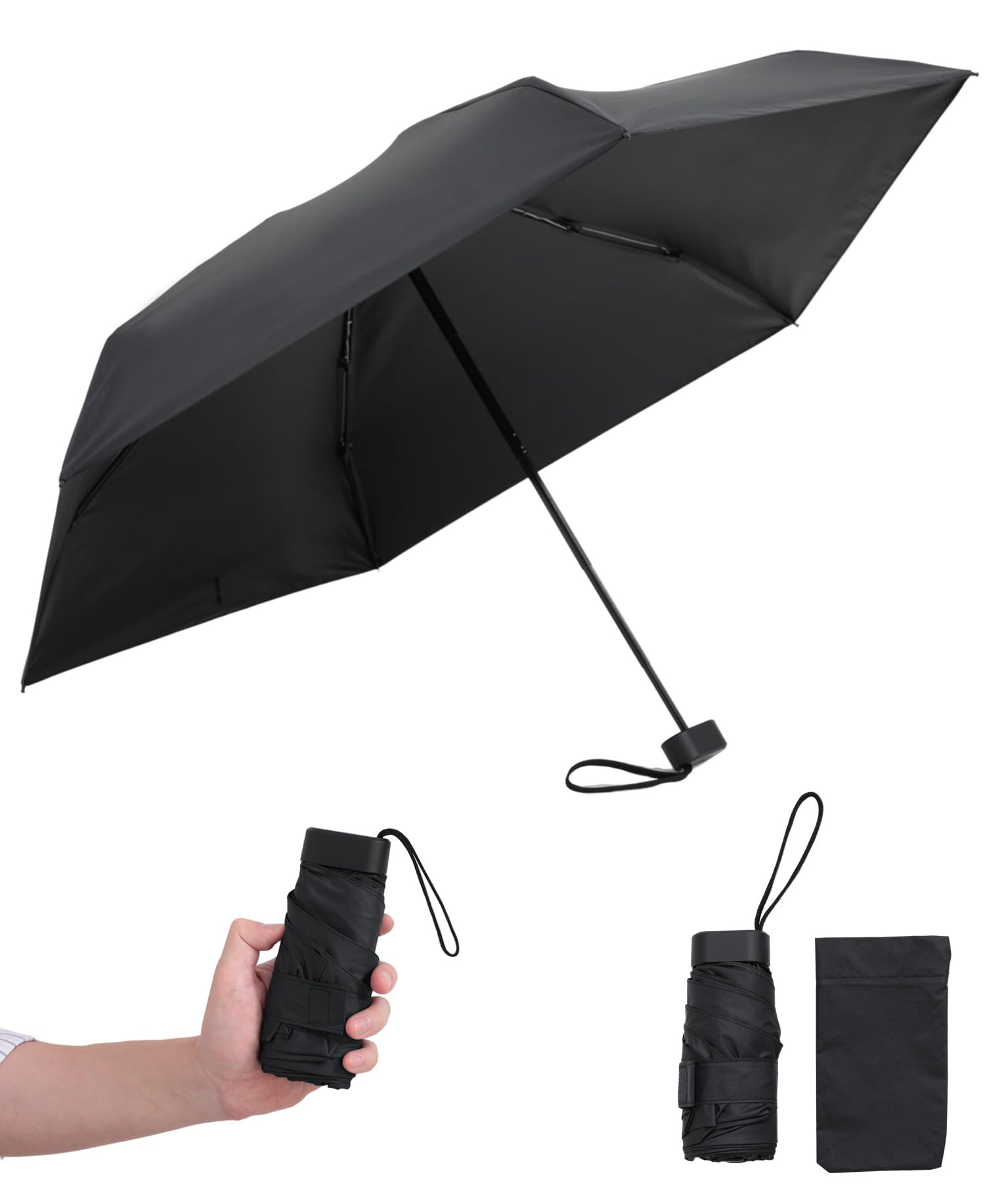 

Smartphone For both Sun and UV Complete Heat Heat Stroke Folding Folding Easy to Black [Business Support] Parasol, Size, Compact, Rain, 100% чёрный