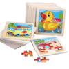 4/8 STUKS Kinderen Houten Legpuzzel Spellen 11cm/4.33in Cartoon Dier Voertuig Patroon Kinderen Montessori Educatief Speelgoed TMZ