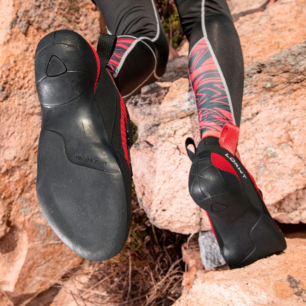 Unisex Professional Climbing Shoes with Secure Fit Structure and High Traction Rubber Sole for Indoor Outdoor Rock Training Practice