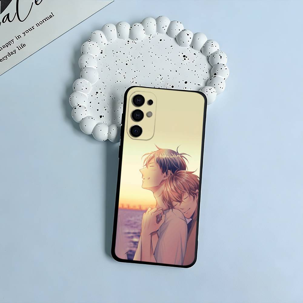 BL- Anime Ritsuka- Mafuyu Sato -Given  Soft Silicone Case for Samsung S25, S24, S21, S22, S23, S30, Ultra, S20, Plus, Lite-Black