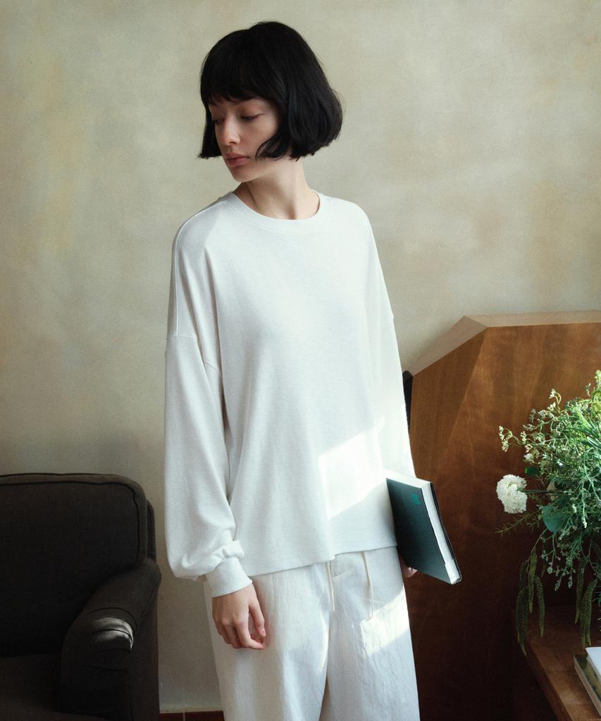 Siyajyu Sitp5243 Stingray Slub T-Shirt_Ivory