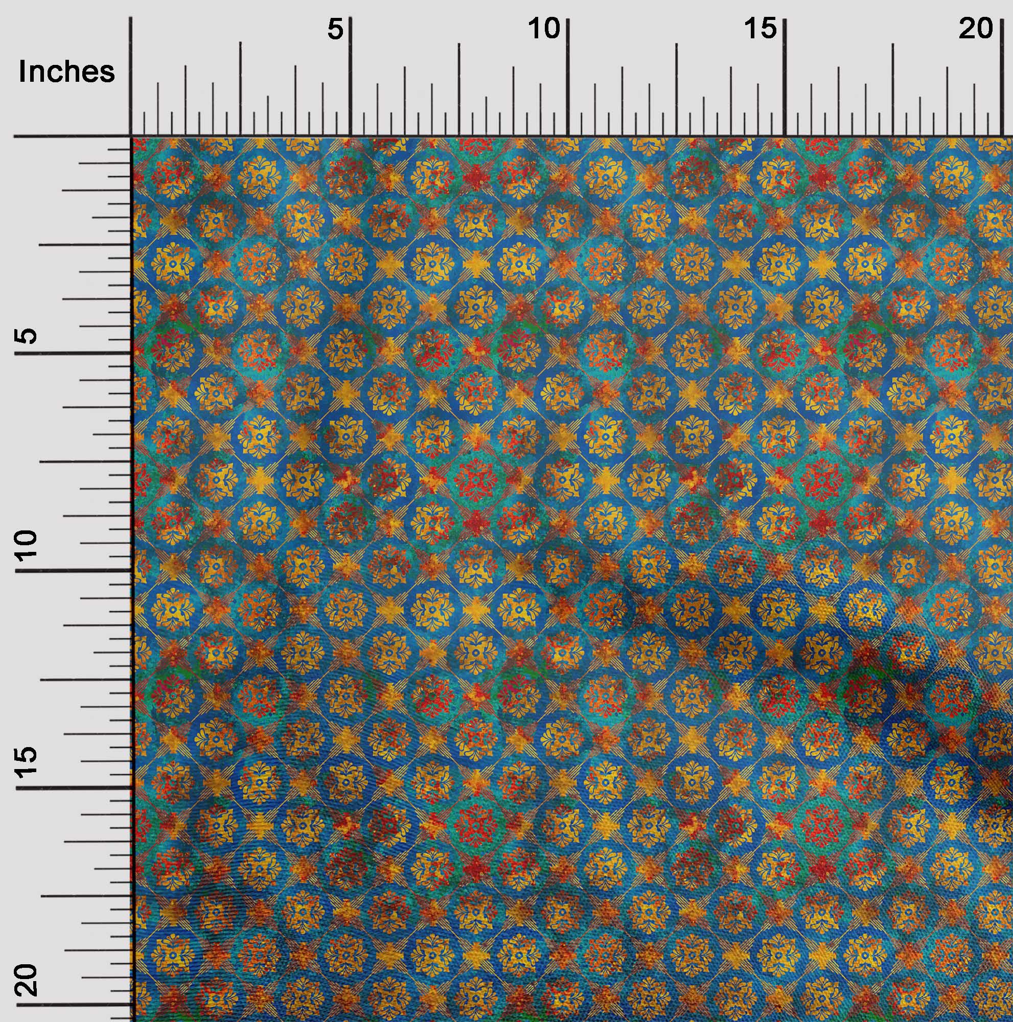 

oneOone Cotton Flex Peach Fabric Batik Craft Projects Decor Fabric Printed By The Yard 40 Inch Wide - 42 Inch Wide - Viscose Chiffon синій