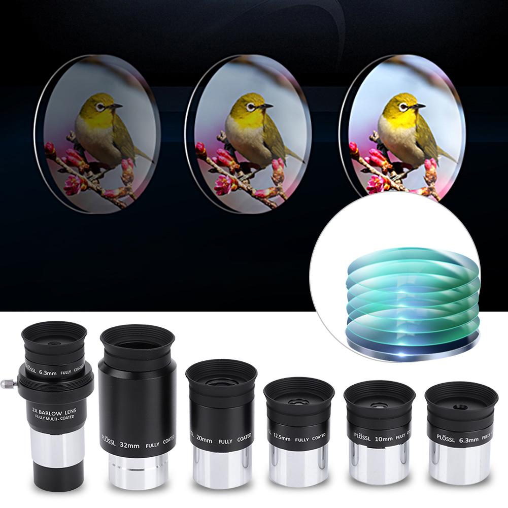 2X Telescope Barlow Lens Plossl 6.3mm 10mm 12.5mm 20mm 32mm Eyepieces