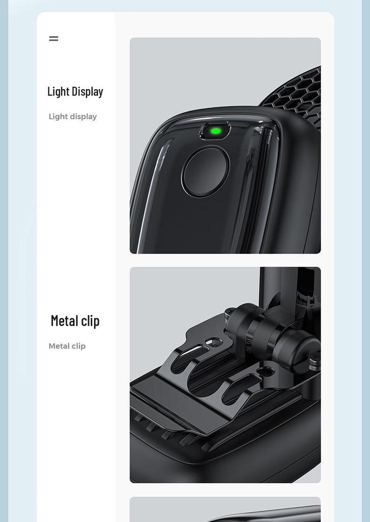 USB Portable Mini Clip-On Fan - High-Speed, Foldable, Handheld with Ultra-Long Battery Life