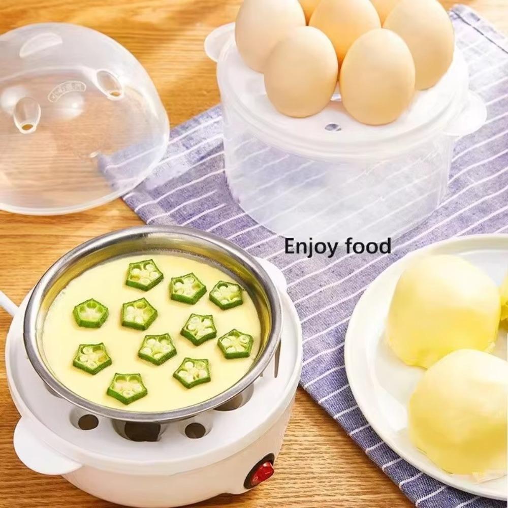 Plug-In Electric Egg Steamer Time-Saving Breakfast Artifact Mini Multi-Functional Steamer  Gift