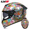 LVS Full Face Motorcycle Helmet Men Women ABS Dual Lens Winter Electric Bike Bluetooth Compatible All Season