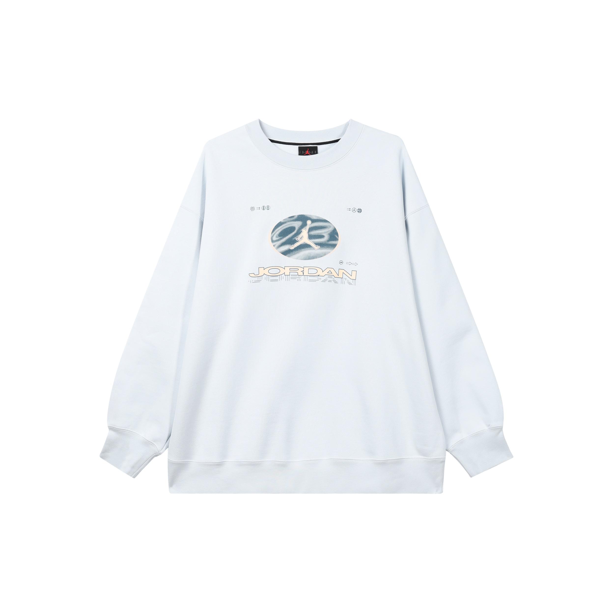 (WMNS) Air Jordan Fearless Fleece Sweatshirt Asia Sizing Light Blue Women s FV4021-423 M