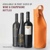 Leather Wine Tote Bag - Orange Bottle Gift Bag Champagne Tote Carrier for Lovers