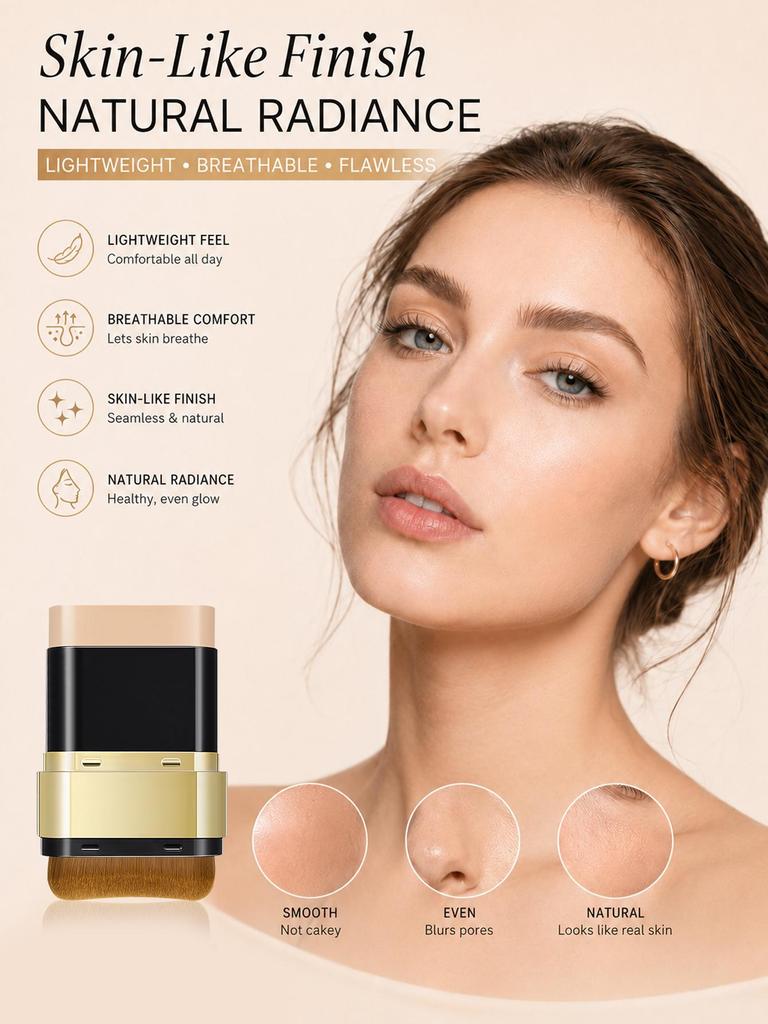 Luxurun Qinyan Foundation Stick Lightweight and Obedient Beauty Moisturizing Foundation Stick Double-headed