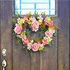 Wreaths For Front Door Wreath For Front Door Decorations Artificial Flower Wreath Rose Garlands For Home Party  Outdoor Indoor Decor Heart Wreath
