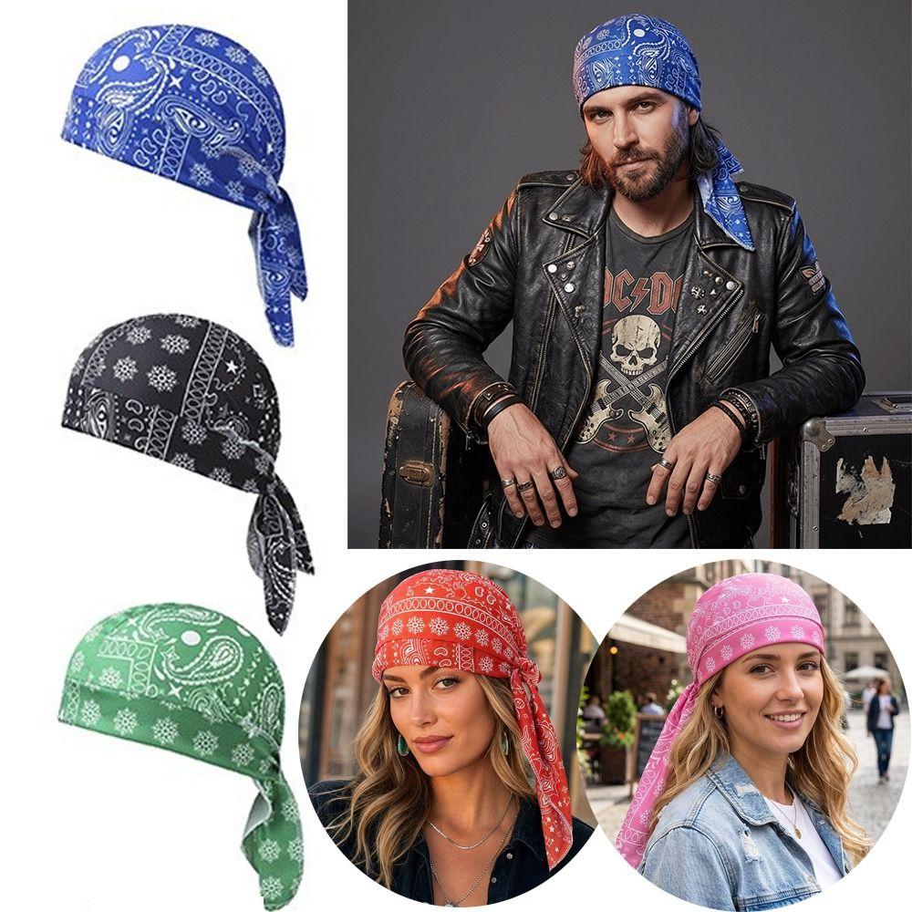 Quick Dry Bandana Headscarf Paisley Print Cycling Head Wrap Fashion Accessory Pirate Hat Unisex