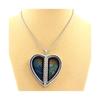 Stones and Minerals. Neon Blue Apatite Necklace + Raw Paraiba Apatite. Heart Model.