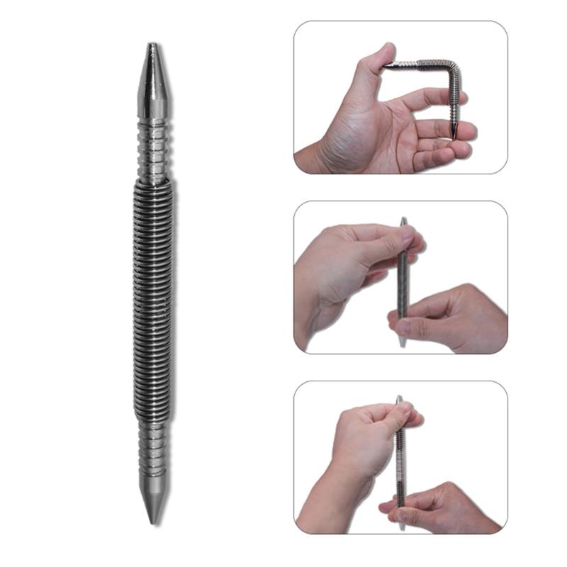 Double Head Nail Setter Hinge Pin Punch Set Hammerless Spring Nail Set Center Hole Striking Force Pin Removal Tool