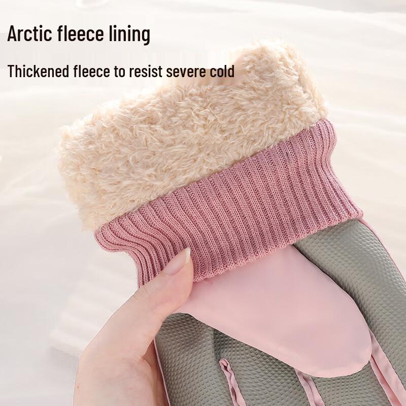 Women's Cartoon Puppy Fleece-lined Winter Gloves