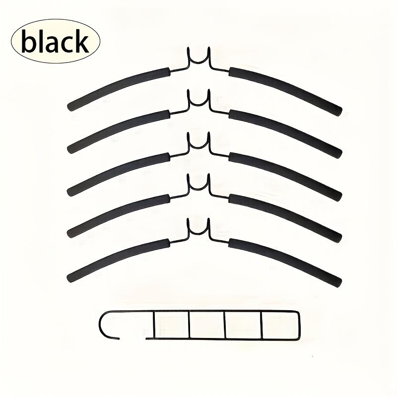 

Detachable Foam Layered Clothes Rack 5-layer Space-saving Non-slip Seamless Clothing Store Household Clothes Rack чёрный