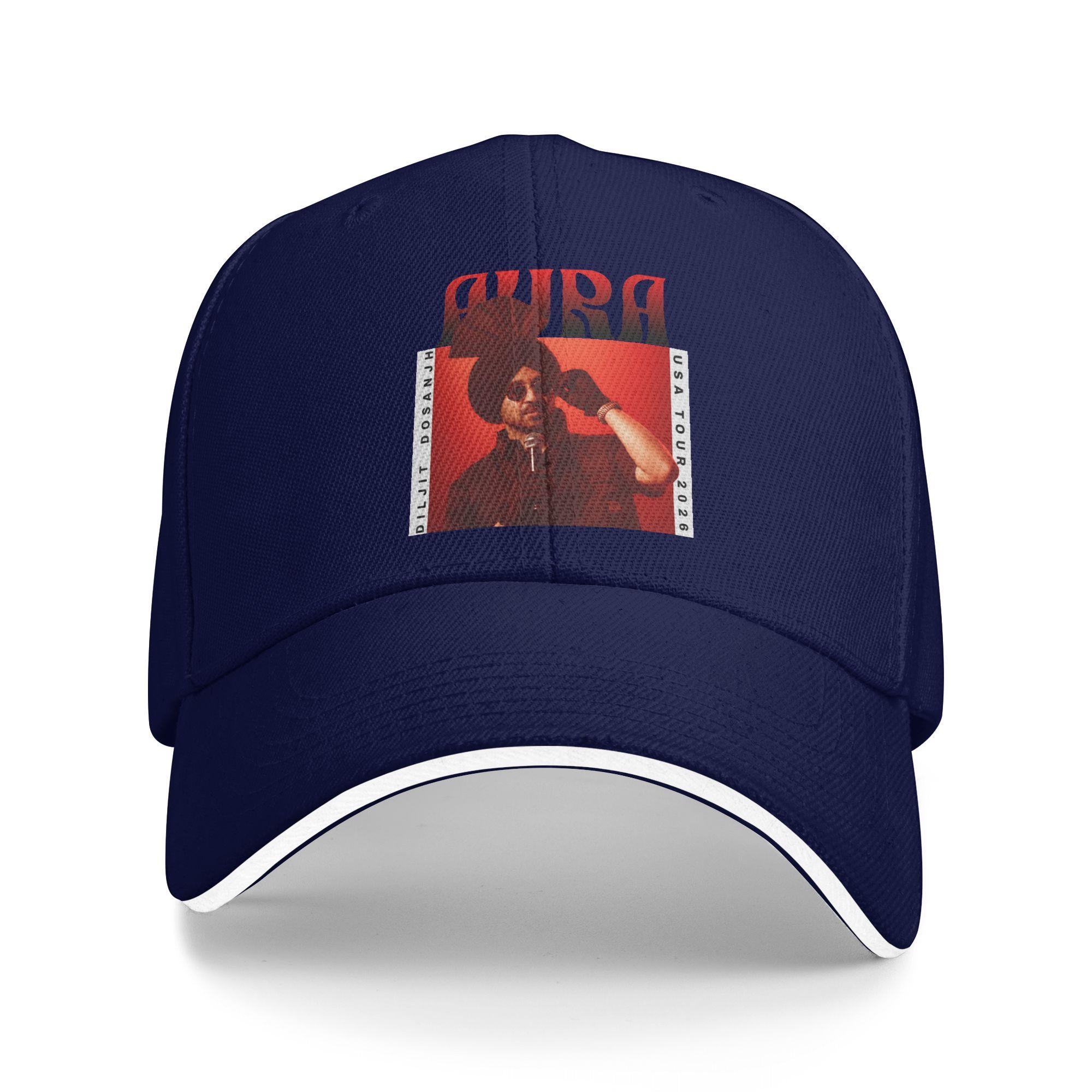 

Aura Title Diljit Dosanjh 2026 Sun Baseball Cap Spring Couple Women Design Trucker Hat Trendy Hiking Fishing Baseball Caps One Size
