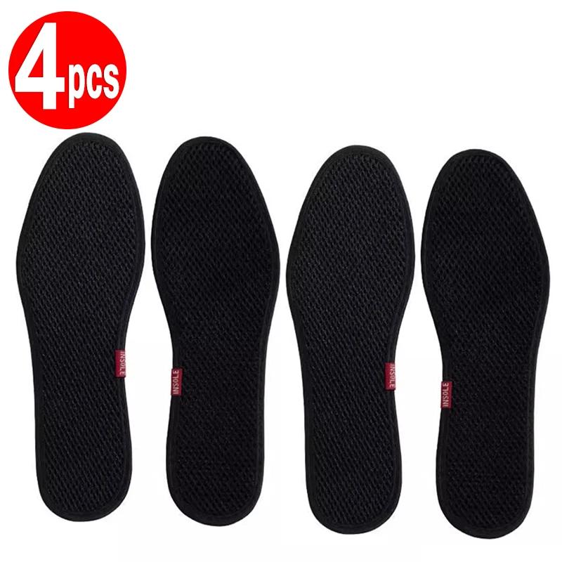 2-6Pcs Bamboo Insole Deodorant Insoles Mesh Breathable Absorb-Sweat Shoe Pads Sport Insert Light Weight Cushion for Men Women