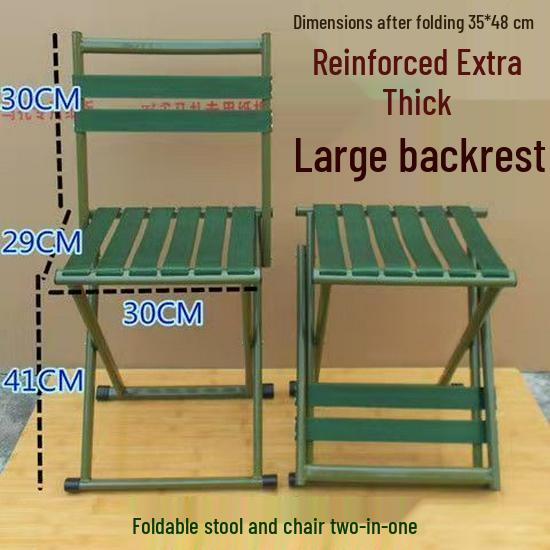 Compact Outdoor Folding Chair with Backrest - Portable for Fishing, Travel, and Street Stalls