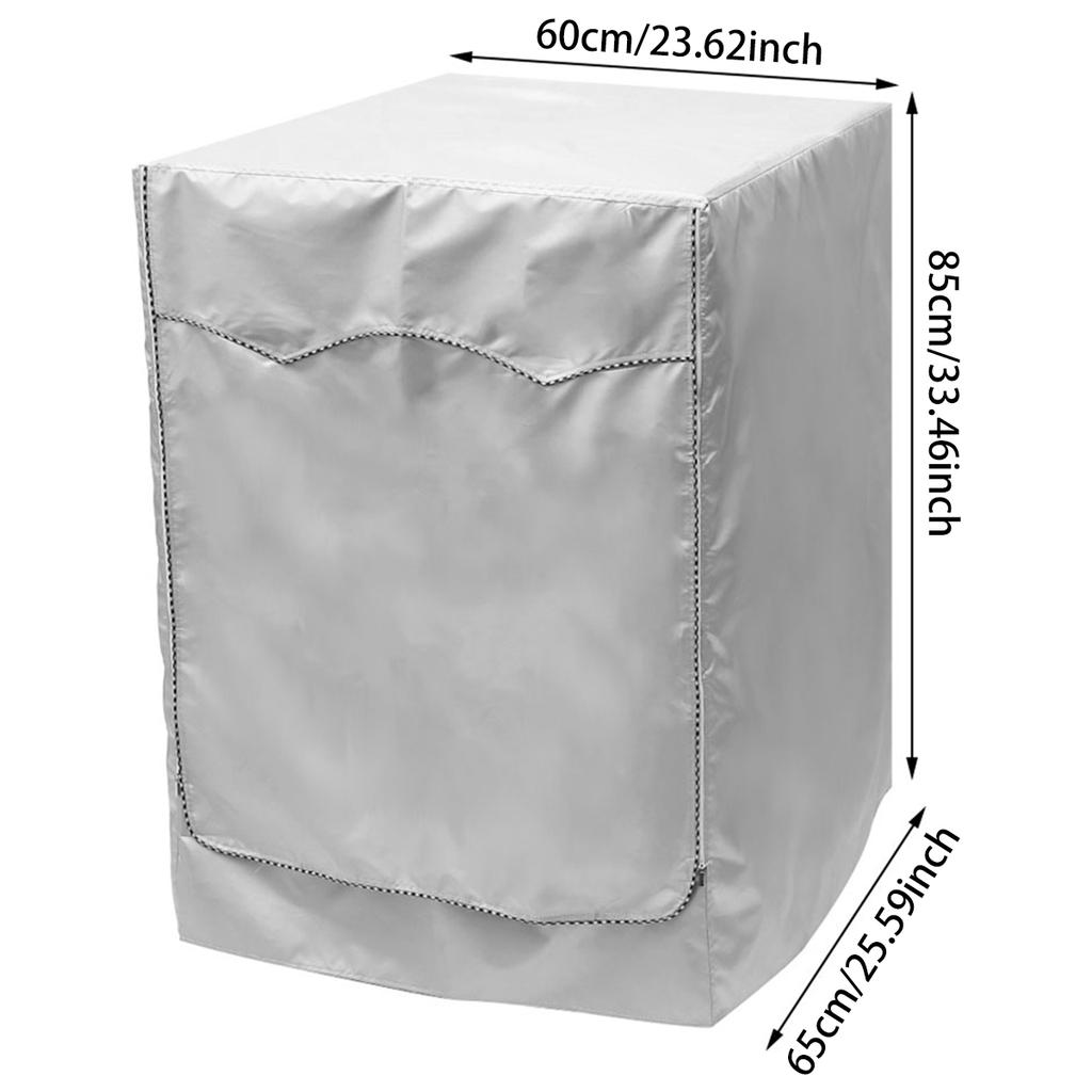 1PC Waterproof Dustproof sun protection dryer Cover Household Protective cover Washing machine cover Laundry Silver Coated Cover