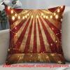 1pc Pillowcase Featuring a Circus Tent Design, Made of Soft and Smooth Polyester Short Plush Fabric with a Single-sided Printed Pattern. Ideal for Dec