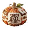 Fall for Jesus Patchwork Pumpkin Hand Stitched Fabric Pumpkin Christ Faith Gift Religious Autumn Home Accent for Farmhouse Dining Desk Entryway Decor
