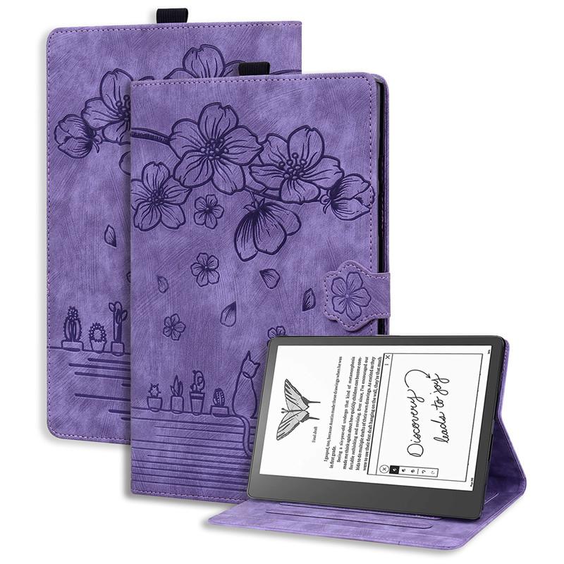 For Kindle Scribe Case Coque Embossing PU Leather Stand Wallet Case For Funda Kindle Scribe 2022 Cover Case 10.2 Inch