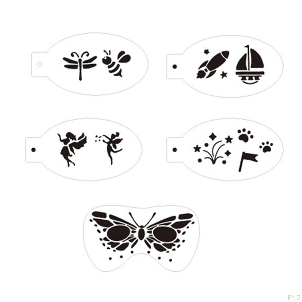 Face Paint Stencils, Body Painting Template Durable, Masquerade Festivals Portable Carnivals Party