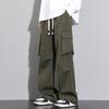 Outdoor spring and autumn new paratrooper shock pants men's loose straight wide-leg casual versatile trousers men