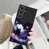 Case for Samsung Galaxy S25 S24 Plus S20 Ultra S21 FE S10 S9 Note 20 8 9 10 S23 S26 Funda Phone Cover Black Cat Starry Night