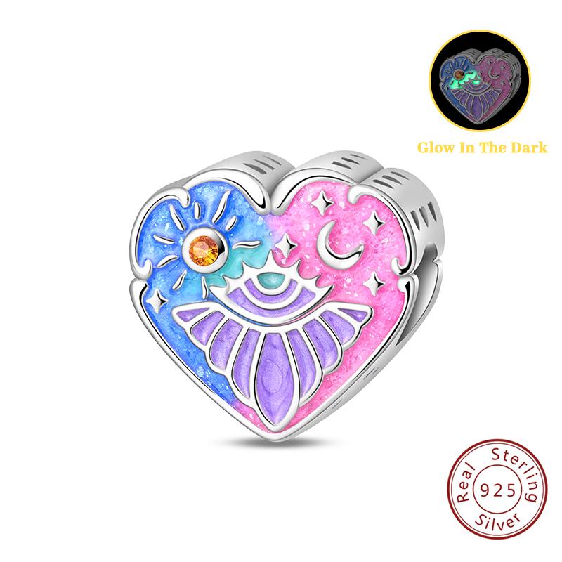 Compatible With Authentic Original Copper Metal Charm Bead Components Bead Components Luminous Magic Forest Deer Elf Charm Bead Components Designed