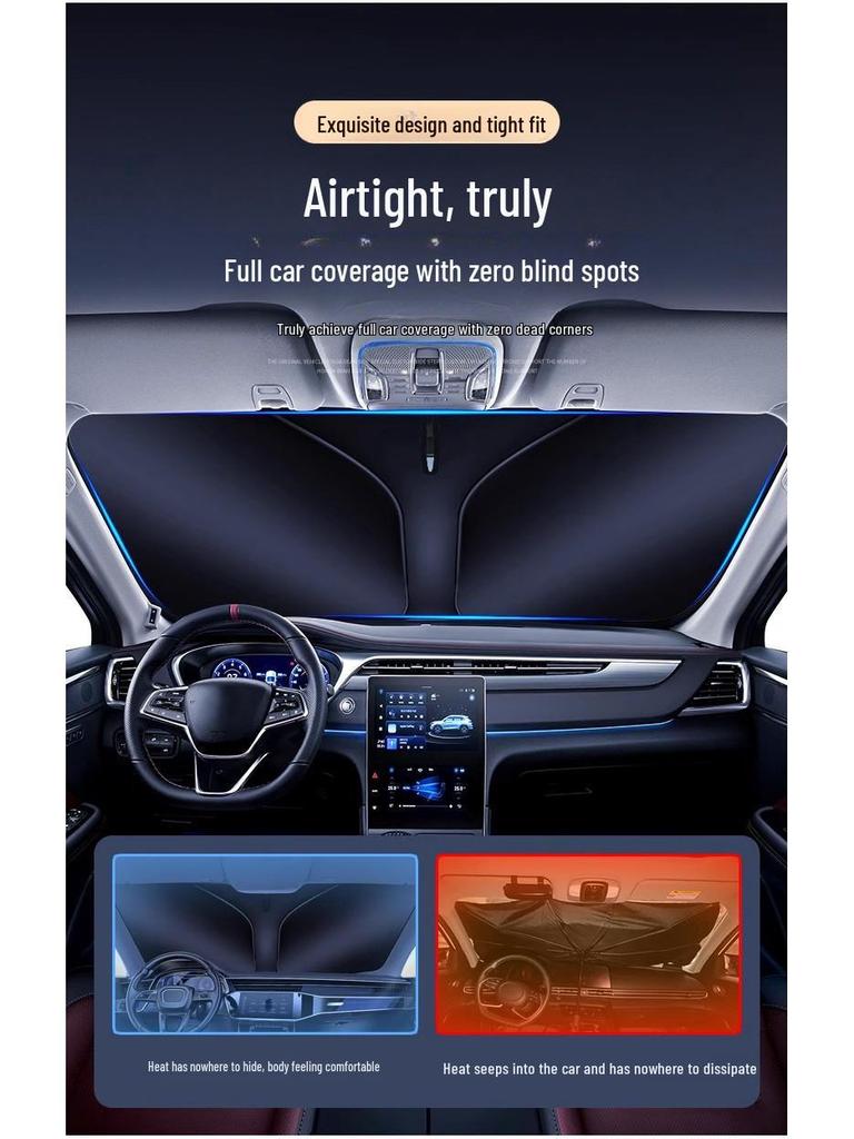 Double-Layer Car Windshield Sunshade and Heat Insulation Visor