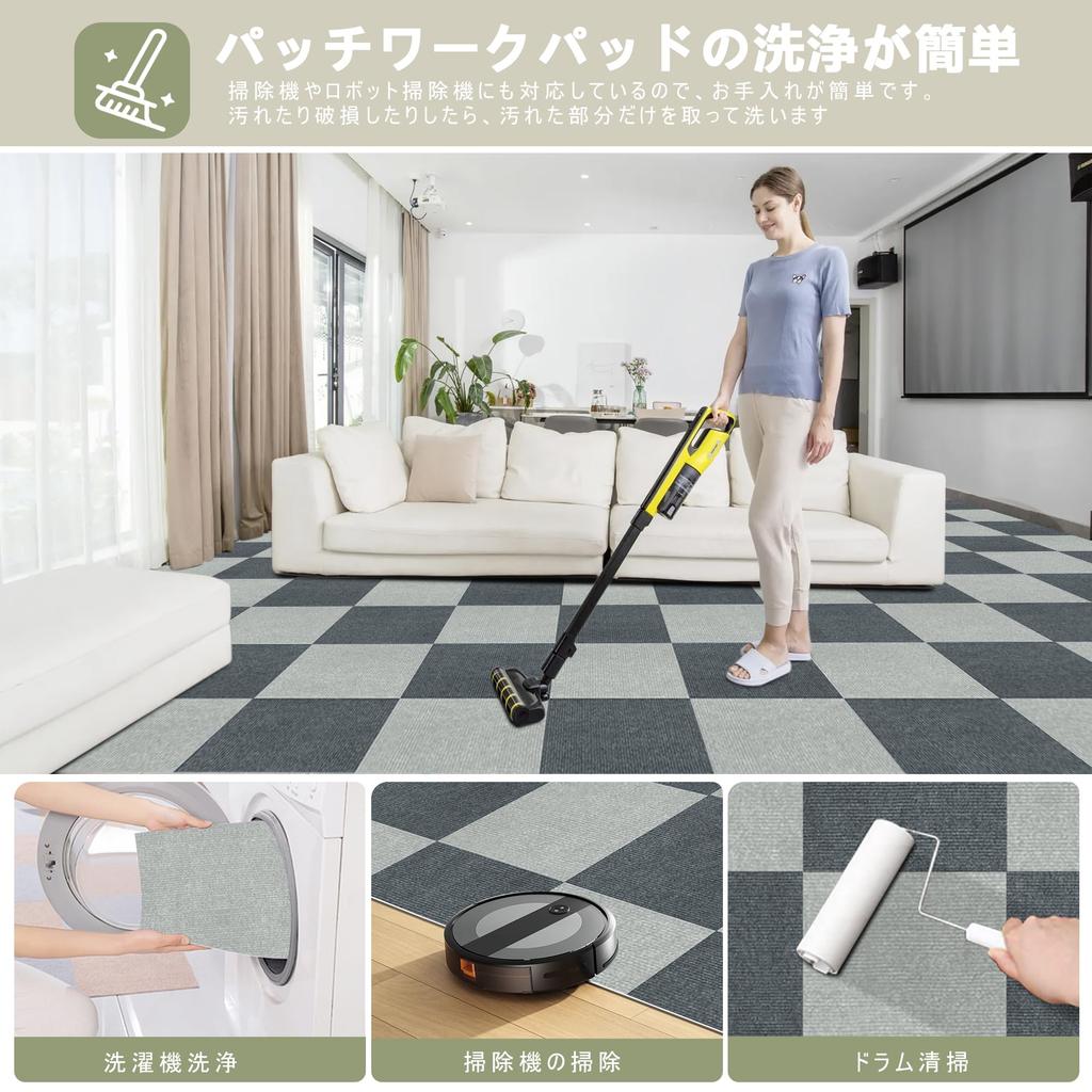 Amazon Exclusive Brand: XIWEIYI Interlocking Mats (30*30*0.4cm, 20 Pieces) Large Tile Carpet, Suction Mats, Non-Slip, Soundproof, Heat-Retaining, Comp