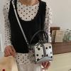 Zipper Closure Polka Dot Handbag Adjustable Strap Crossbody Bag Luxury Tote Bag Casual