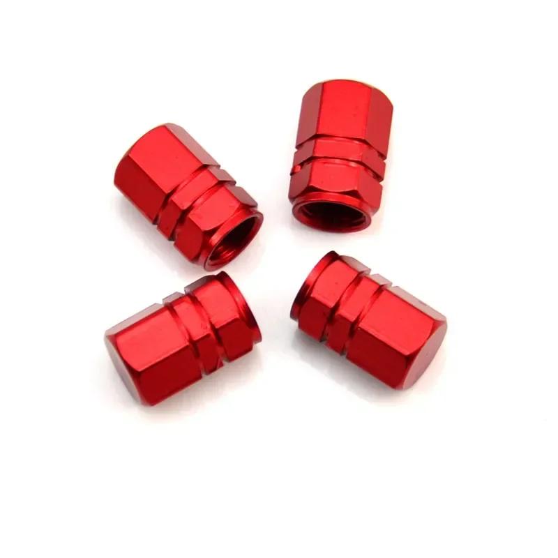 4Pcs Aluminum Tire Valve Caps – Durable Car & Motorcycle Wheel Rim Plugs for Tire Valve Stems (Nipple Covers)