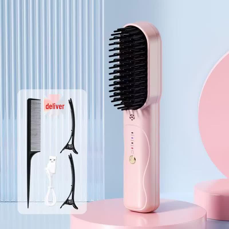 ZISIZ Rechargeable Portable Negative Ion Hair Straightening Comb