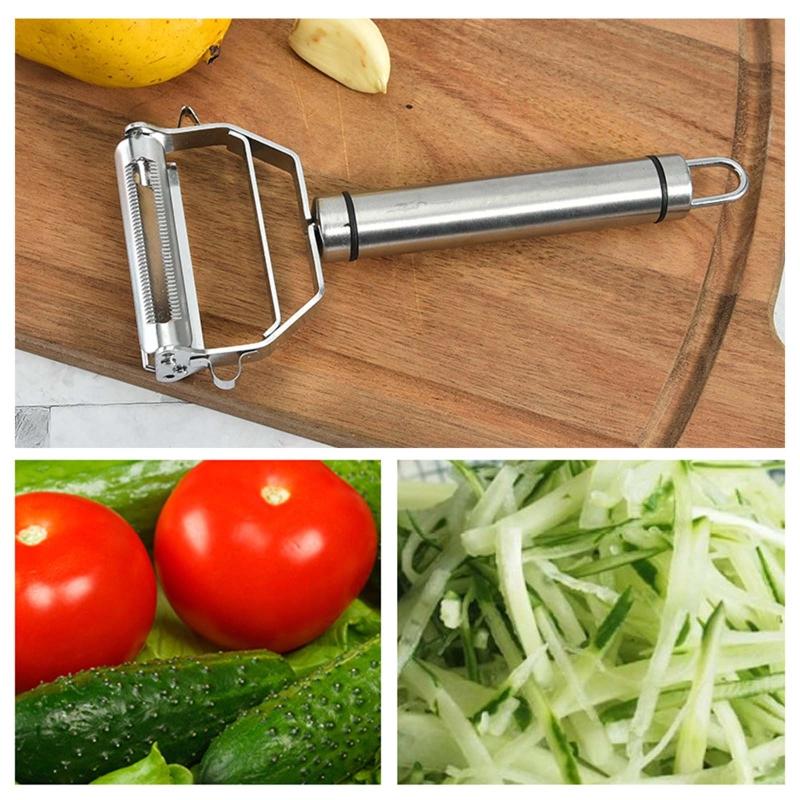 Stainless Steel Peeler Fruit Vegetable Melon Potato Carrot Cucumber Multifunction Grater Peeler Slice Home Kitchen Tool