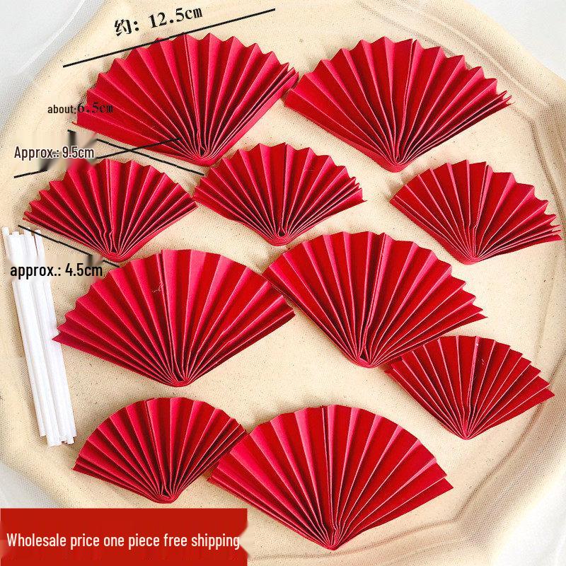 LIEI Baking Cake Folding Fan Decoration
