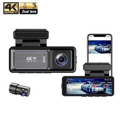 3.2" 4K Front & 1080P Rear HD Dash Cam with WIFI Dual Recording